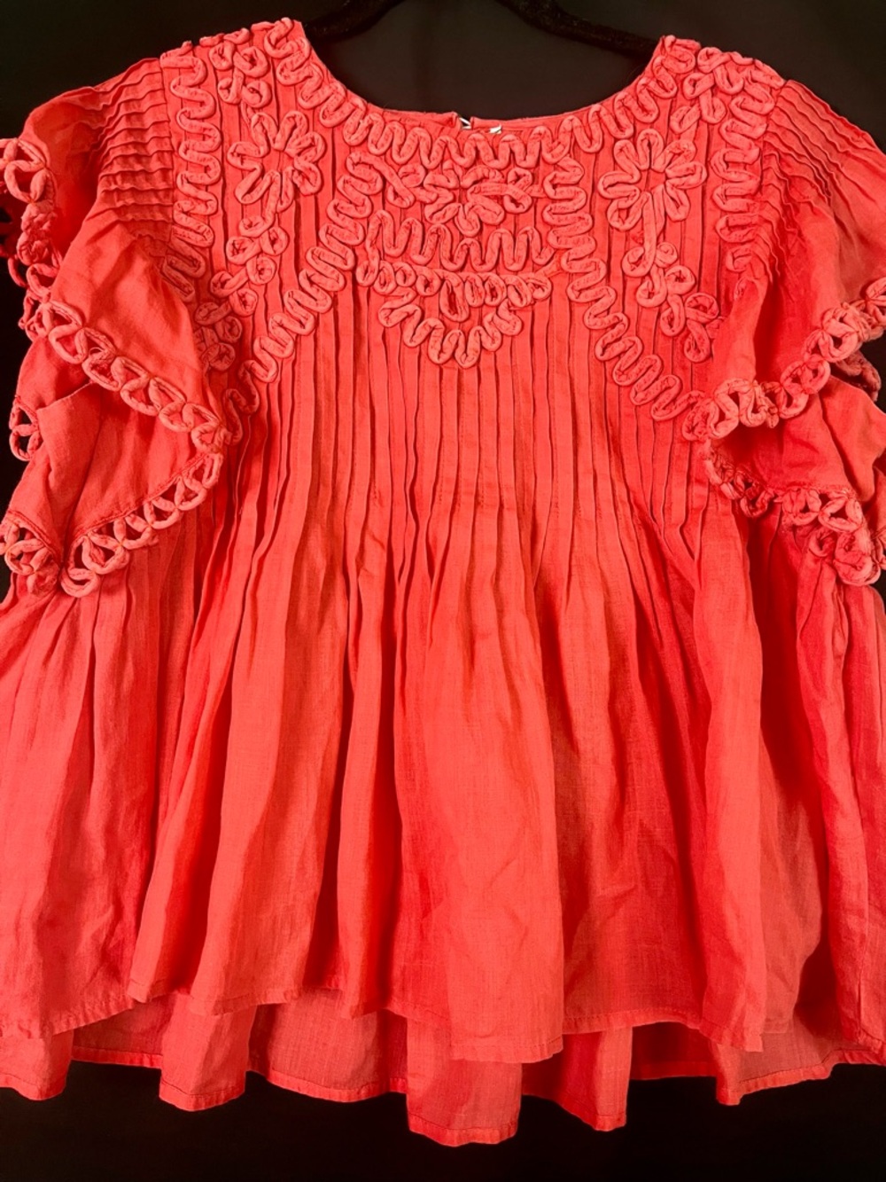 Sea New York Red/Coral Frida Flutter-Sleeve Top - Picture 2 of 13